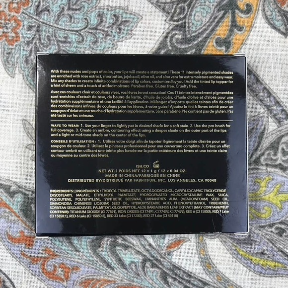 New ISH Beauty Lip Statement Palette New 12 Shades Originally $42 - Picture 2 of 7